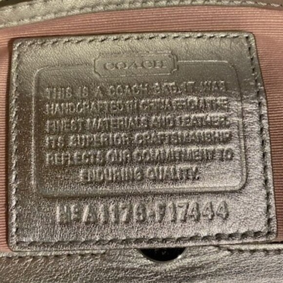 Coach #F17444 Khaki Monogram Canvas Multicolor Leather Stripe Doctors Bag Purse - Picture 2 of 12